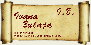 Ivana Bulaja vizit kartica